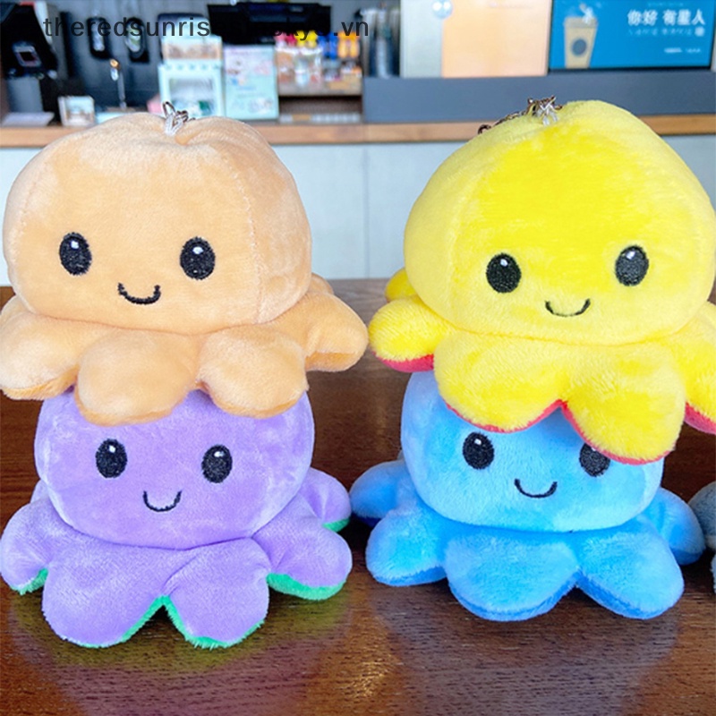 Móc Khóa Hình Bạch Tuộc Nhồi Bông Mềm Mại Đáng Yêu