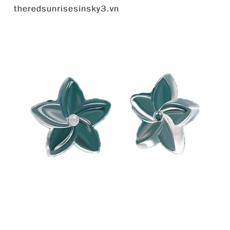 1 Cặp Bông Tai Nhựa Resin Trong Suốt Hình Ngôi Sao / Trái Tim / Bông Tai Chống Dị Ứng Thời Trang