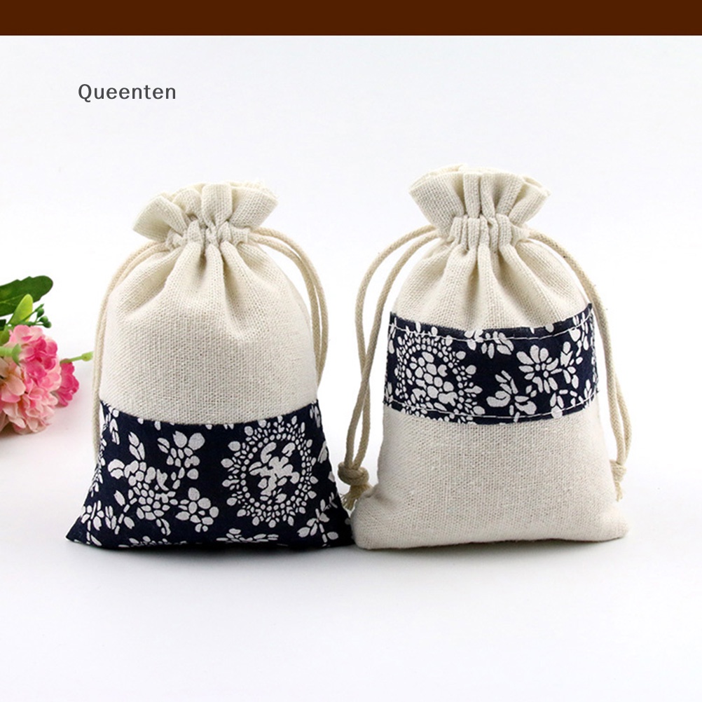 Bộ 2 Túi Vải Cotton Đựng Trang Sức Xinh Xắn