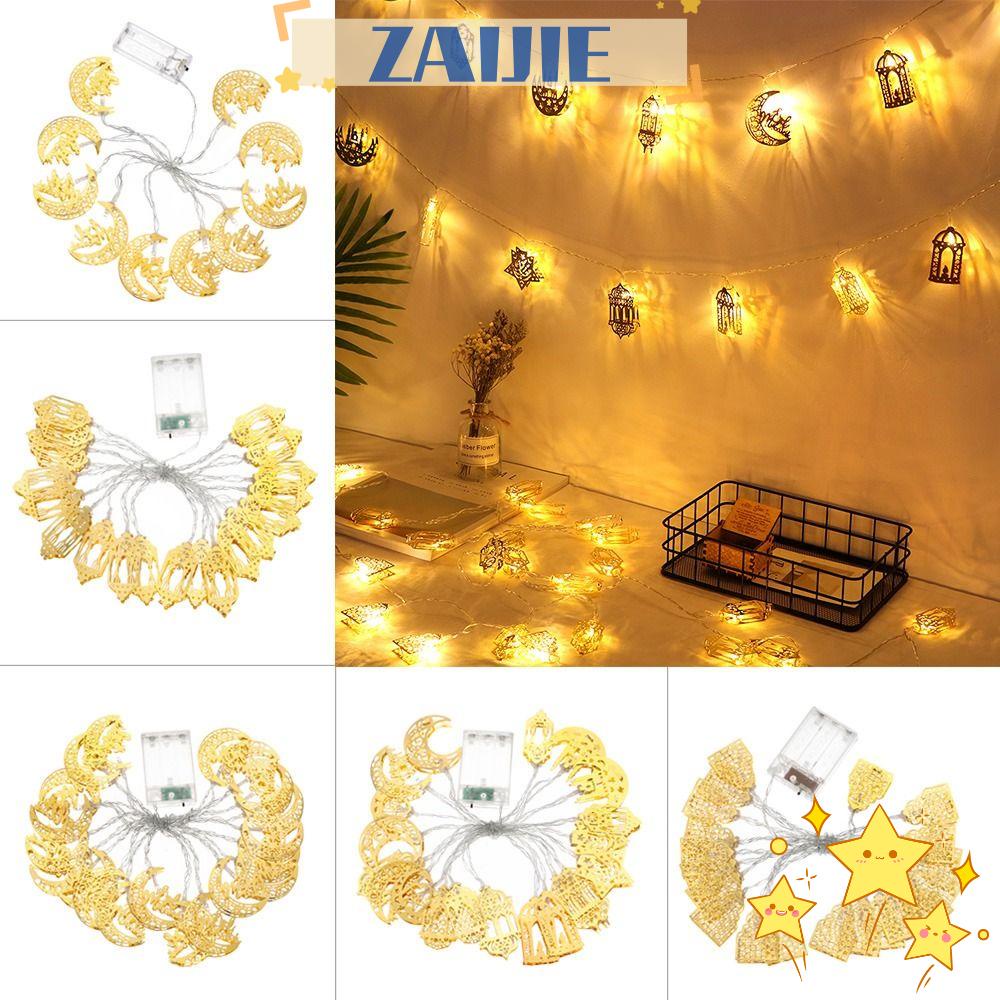 ZAIJIE24 Dây Đèn LED Ánh Sáng Trắng Ấm Trang Trí Lễ Hội Ramadan