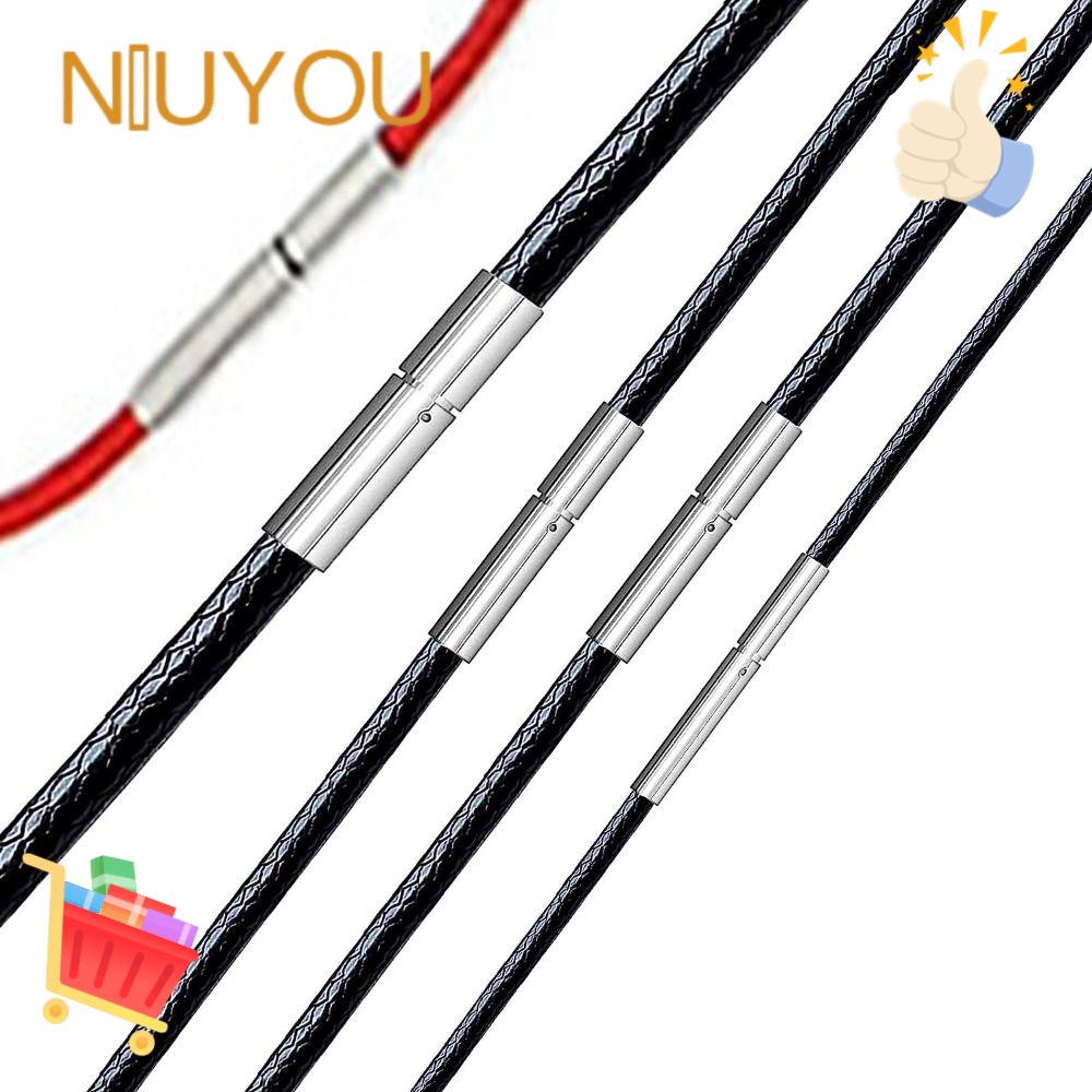 NIUYOU Set 5 Dây Đeo Cổ Dạng Chuỗi Dài Màu Đỏ Đen Thời Trang Cho Nam Và Nữ