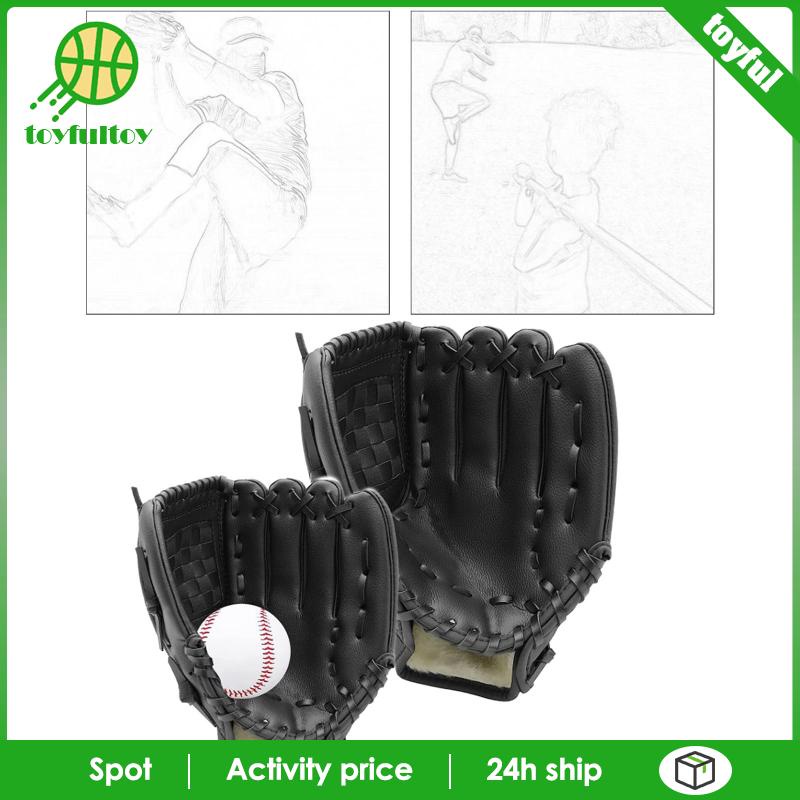 Set 2 Găng Tay Bóng Chày Dày Dặn Kèm Bóng Chày Dễ Vỡ