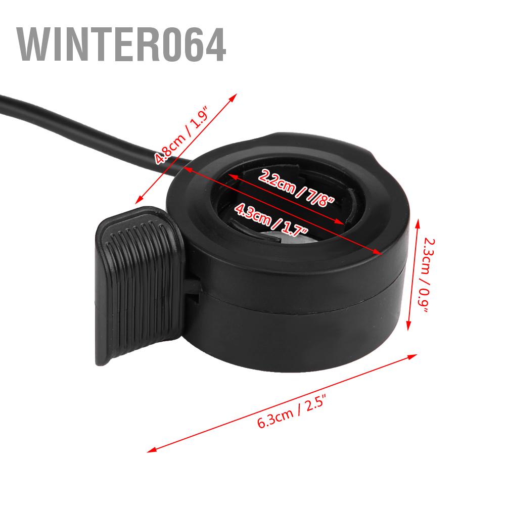 Winter064 Bộ điều khiển tốc độ bướm ga đa năng 22mm 7/8 inch dành cho xe đạp điện Xe tay