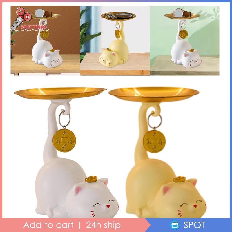 Giá Đỡ Chìa Khóa Hình Mèo Điêu Khắc Độc Đáo Trang Trí Bàn Ăn / Nhà Hàng / Tiệc Cưới