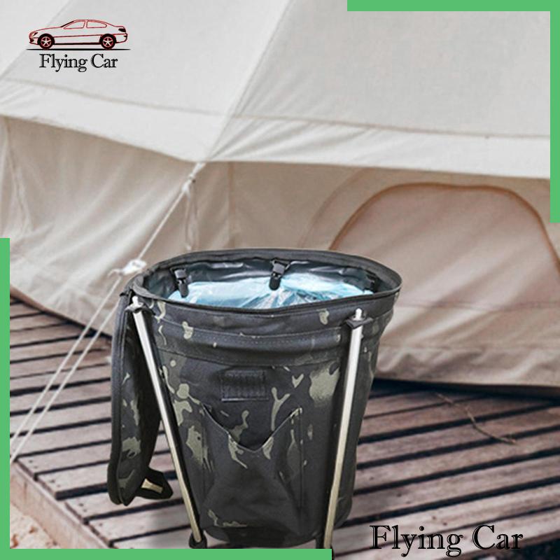 Túi Đựng Rác 20L Có Nắp Khóa Kéo Có Thể Gấp Gọn Tiện Dụng Mang Theo Du Lịch / Cắm Trại