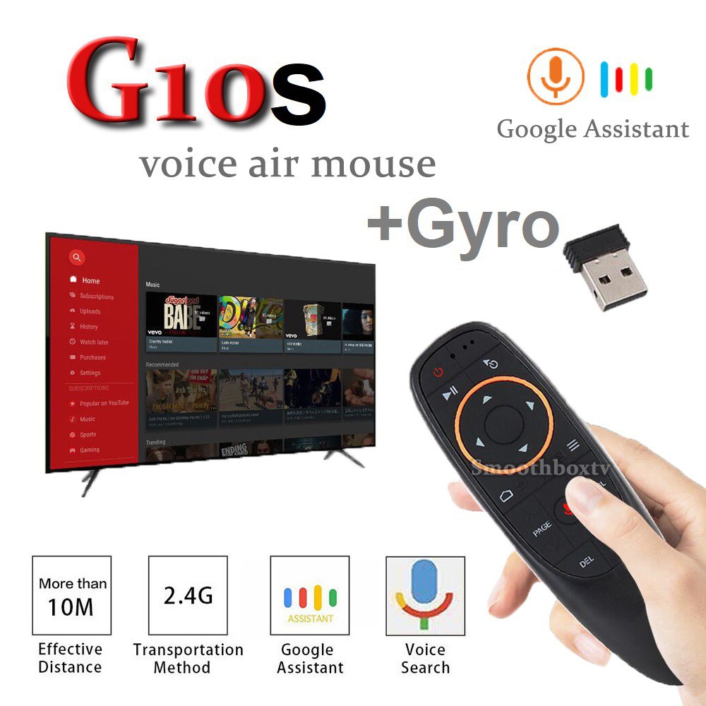 G10s (có con quay hồi chuyển) chuột không khí từ xa tìm kiếm bằng giọng nói Chuột không dây điều khi
