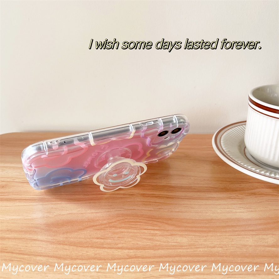 Ốp Điện Thoại Silicon Mềm Hình Hoa Và Cầu Vồng Cho iPhone 11 13 12 14 Pro Max X XR Xs Max 6 7 8 Plus