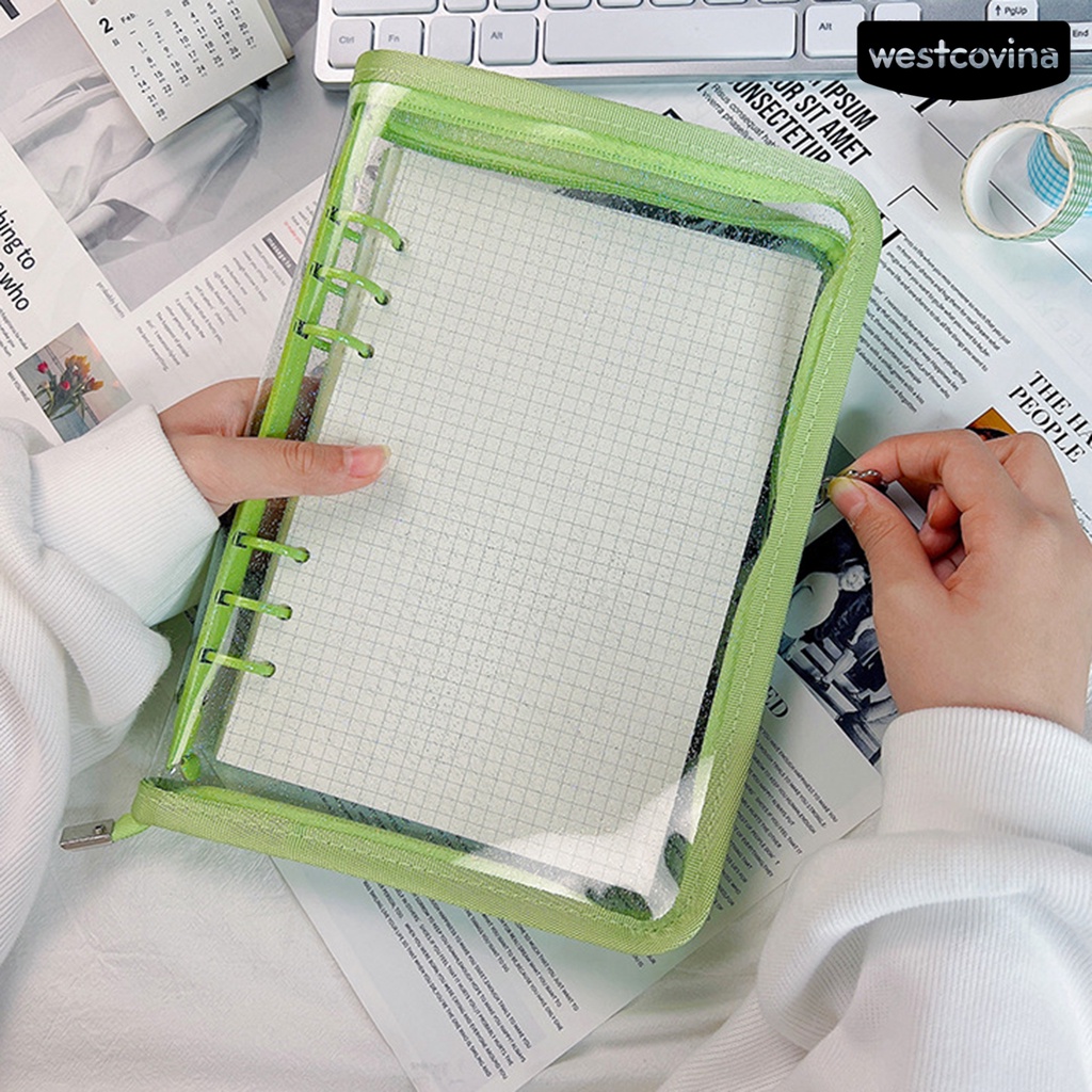 [WSTN] [WSTN]✎Túi Đựng Tài Liệu / Nhật Ký Cỡ A5 / A6 Chống Thấm Nước Màu Sắc Macaron Có Khóa Kéo Tiện Dụng