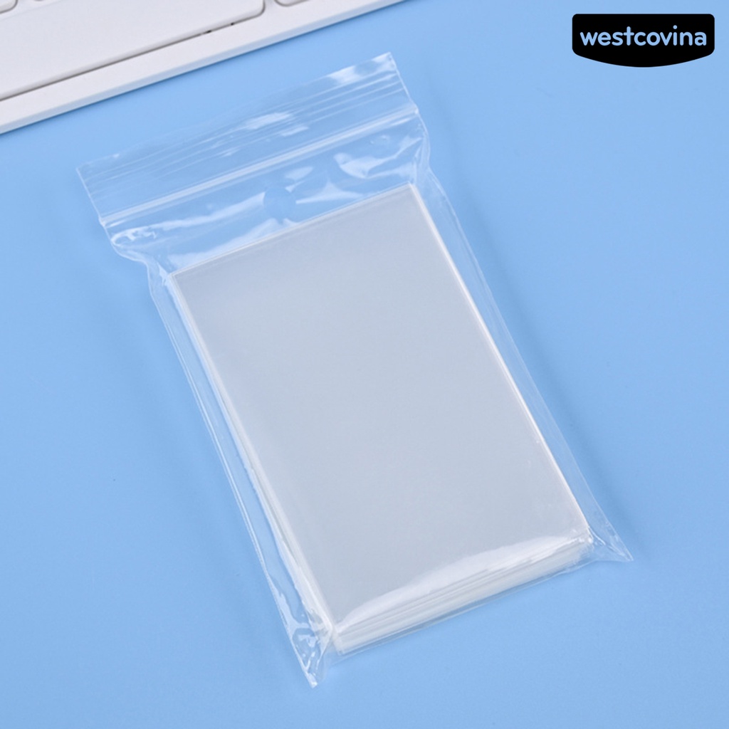 [WSTN]✎Set 50 Miếng Bọc Thẻ Trong Suốt Dày Dặn Chống Trầy Xước Không Chứa Axit