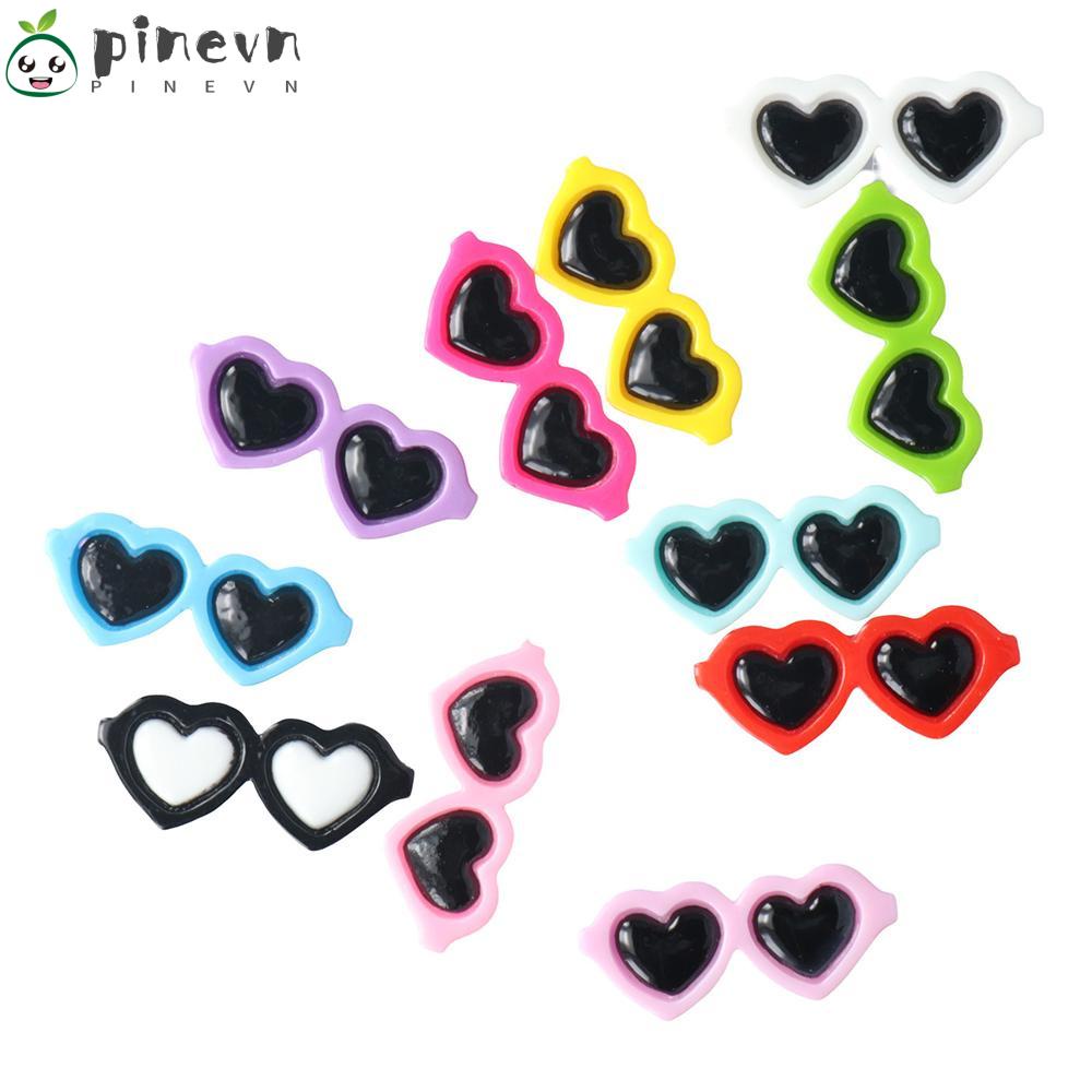 PINEVN Set 80 Kẹp Tóc Đính Hạt Resin Họa Tiết Hoạt Hình Nhiều Màu Sắc Thời Trang Mùa Hè