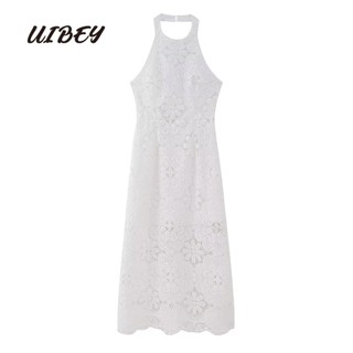 Uibey Đầm Không Tay Thêu Họa Tiết Thời Trang 5432