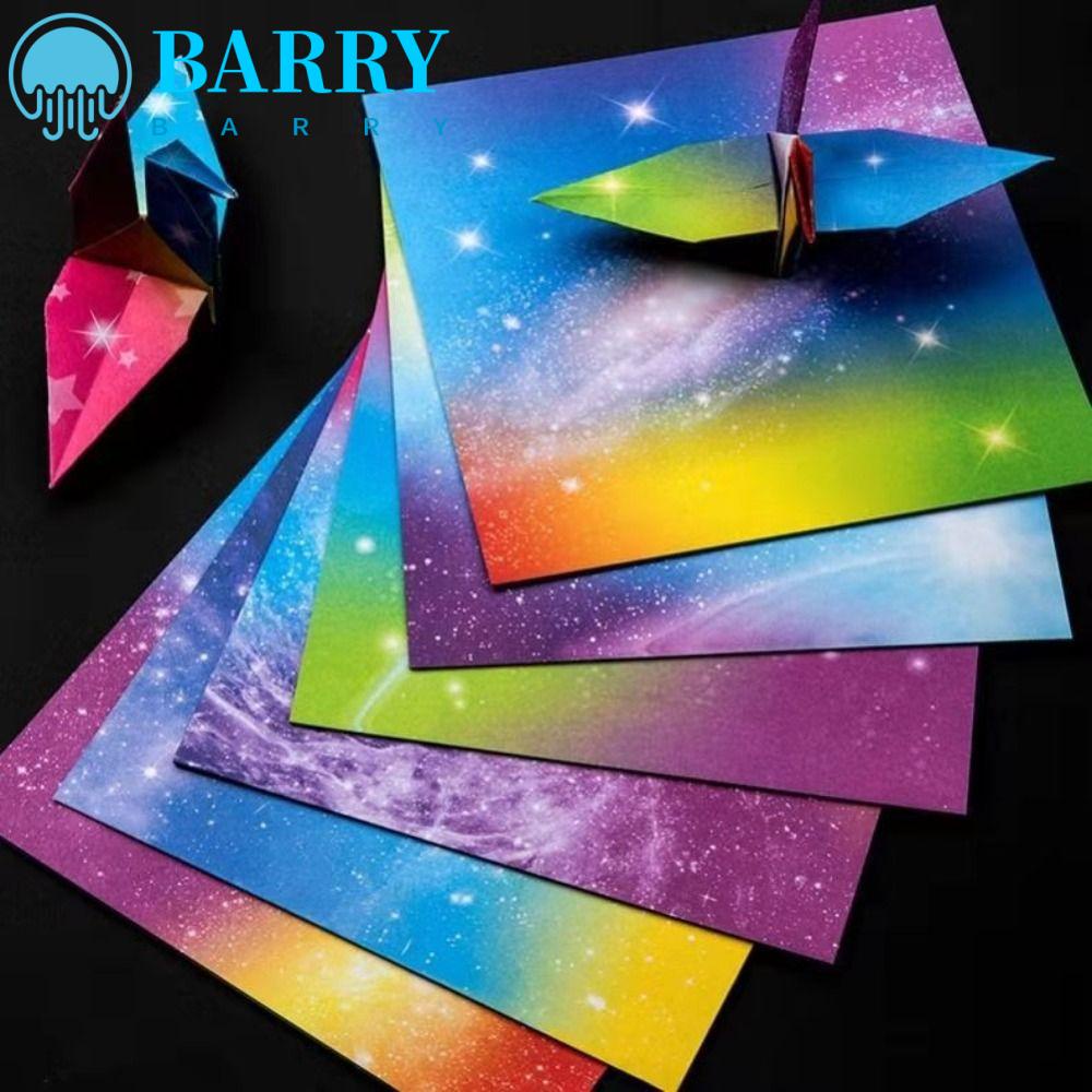 BARRY Giấy Xếp Hình Origami Hình Vuông Họa Tiết Galaxy Hai Mặt