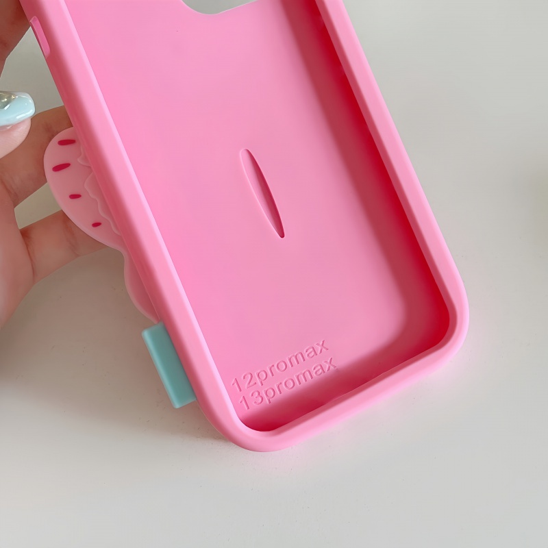 Ốp Điện Thoại Silicon Hình Bướm 3D Có Giá Đỡ Cho iPhone 13 13Pro 13promax 11 12Pro 14 casing 12 12promax 14Pro 14promax iPhone11