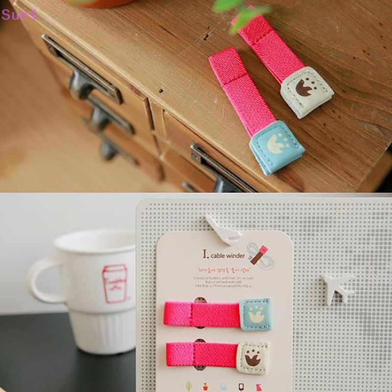 1 Dụng Cụ Quấn Dây Cáp / Tai Nghe Bằng Da Sắp Xếp Gọn Gàng Cho Điện Thoại