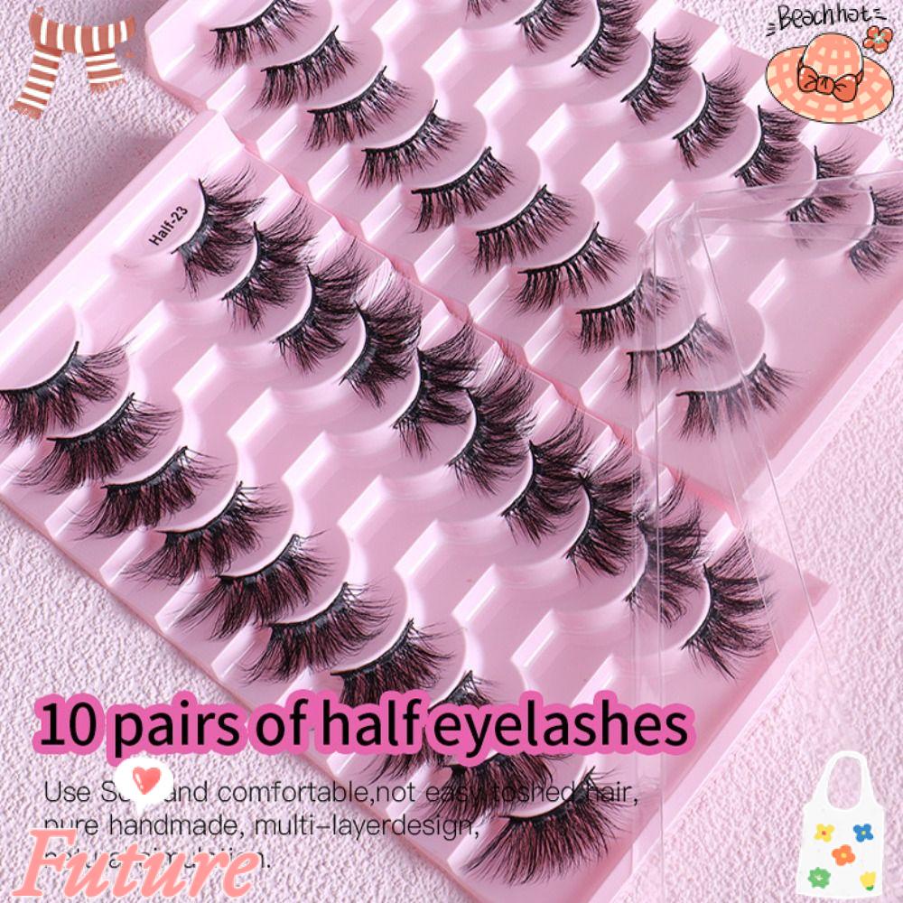 FUTURE Set 10 Cặp Lông Mi Giả Dài Và Dày Handmade Dành Cho Nữ