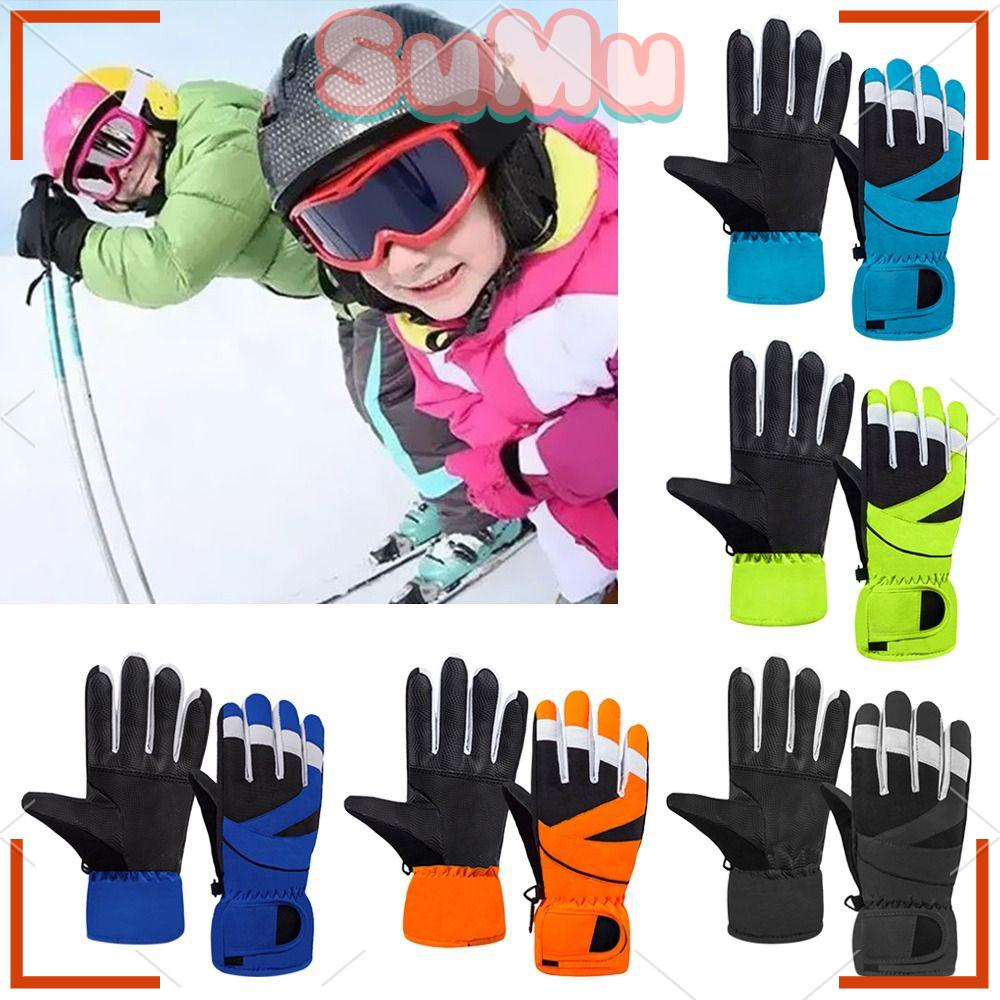 SUMU Găng Tay Trượt Tuyết Dày Dặn Ấm Áp Chống Thấm Nước Cho Bé
