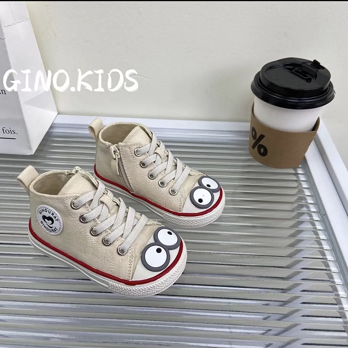 Giày Vải Canvas Đế Mềm Cột Dây Dễ Thương Cho Bé Gái