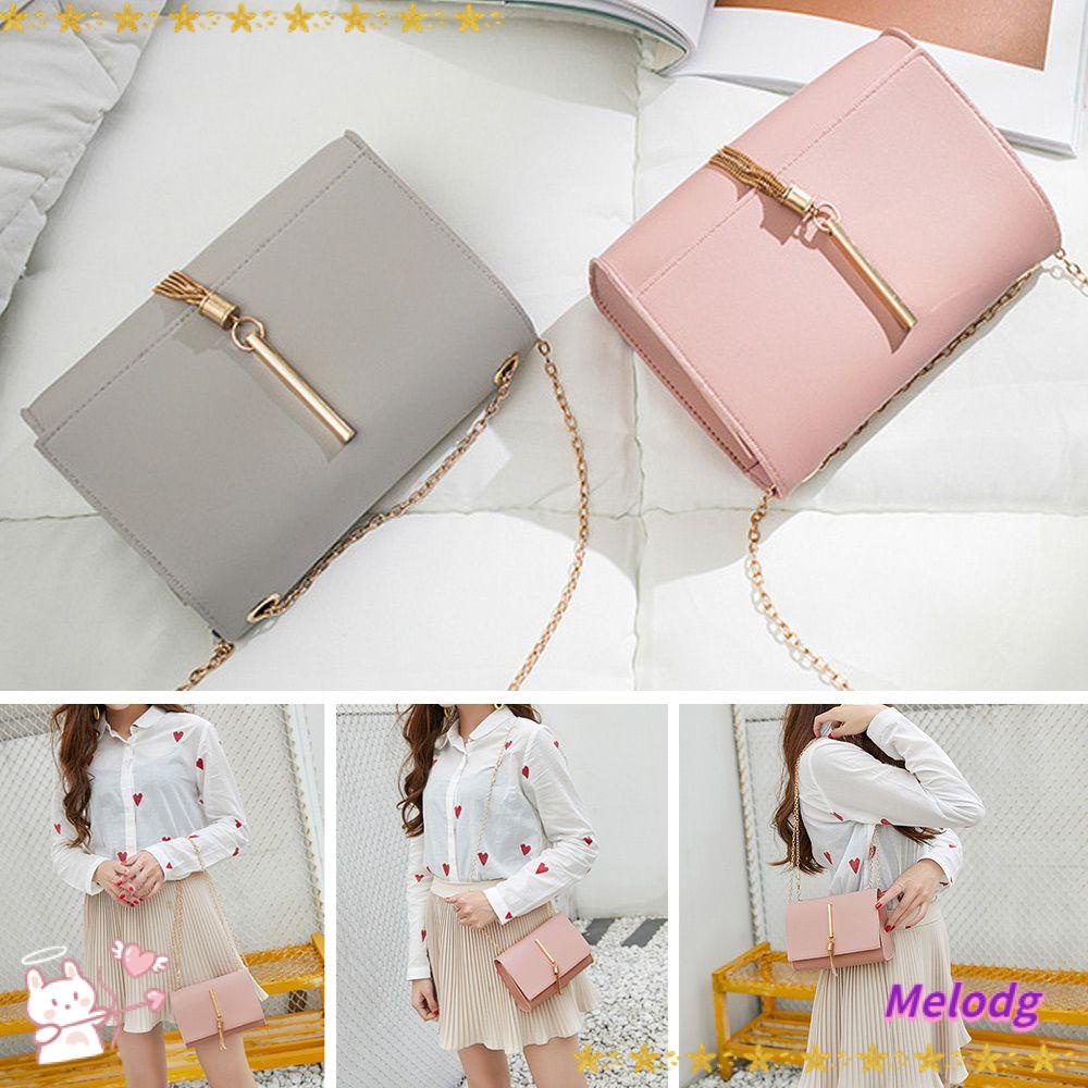 MELODG Túi Xách Dây Đeo Xích Kiểu Dáng Đơn Giản