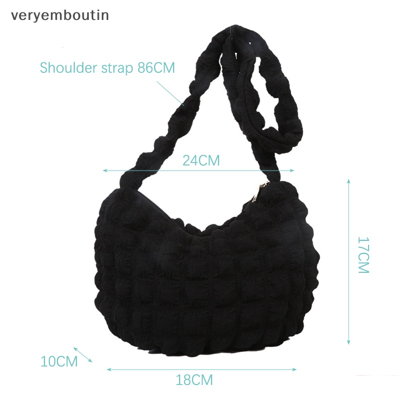 Túi Tote Đeo Vai Cotton Sức Chứa Lớn Xếp Ly Chần Bông Họa Tiết Kẻ Sọc Thời Trang Cho Nữ n