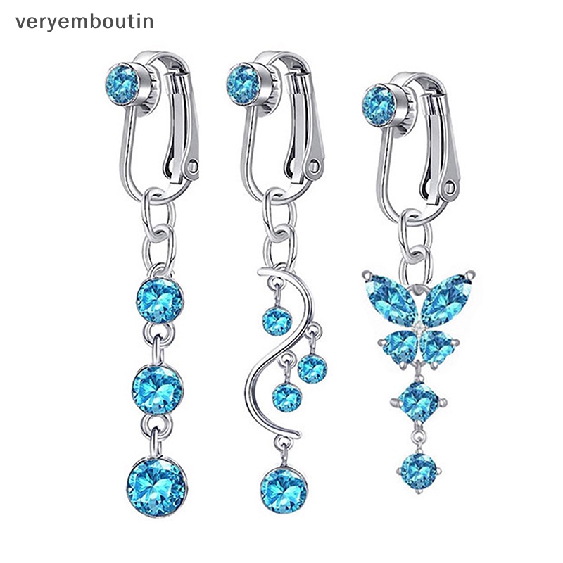 Khuyên Rốn Mặt Hình Bướm Đính Đá Zircon Thời Trang Cho Nữ