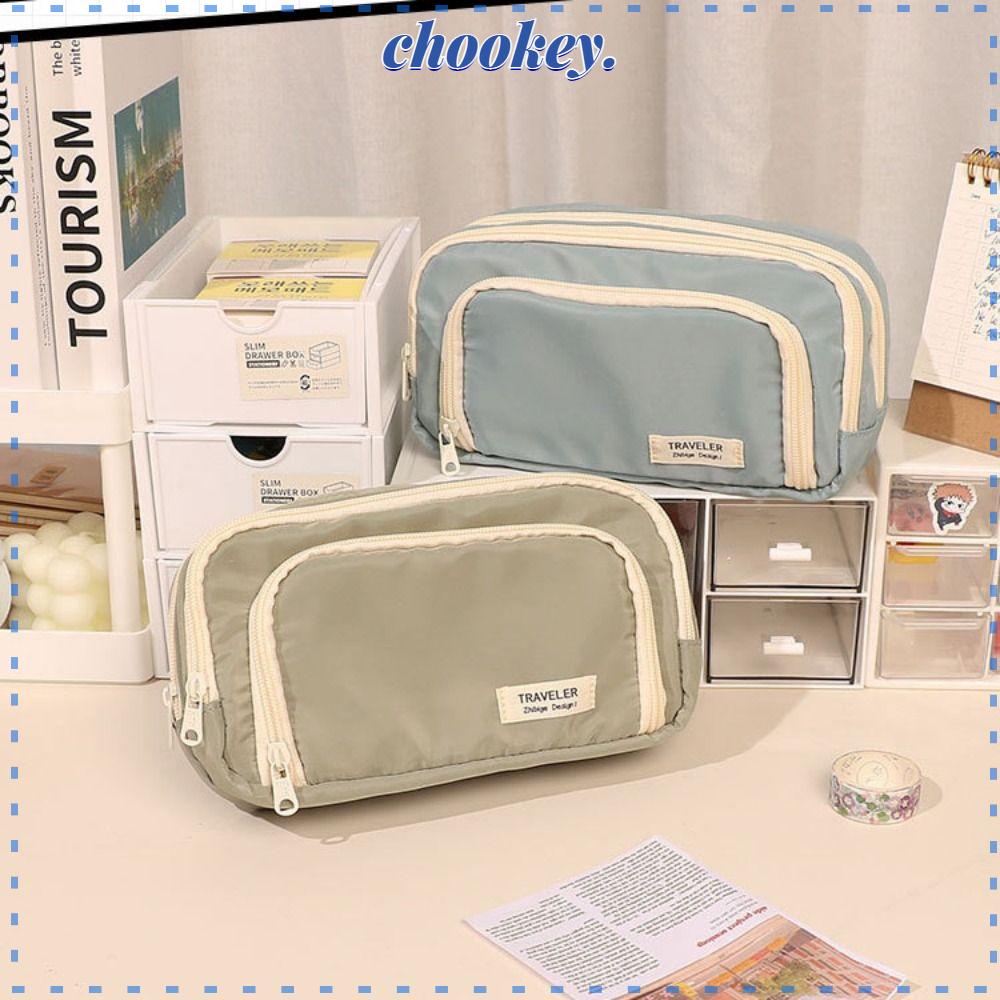 CHOOKEY Túi Đựng Bút Cỡ Lớn Xinh Xắn Tiện Dụng Cho Bé Ốp Hàn Quốc Cô gái