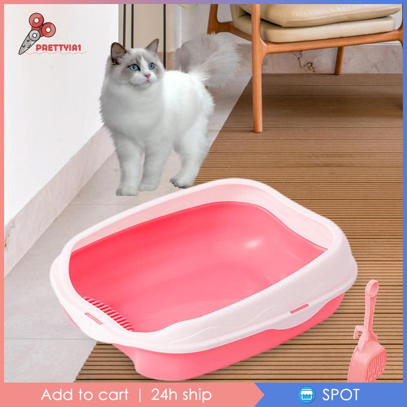 Hộp Vệ Sinh Chống Văng Có Thể Tháo Rời Tiện Dụng Cho Thú Cưng Thỏ / Mèo Cưng