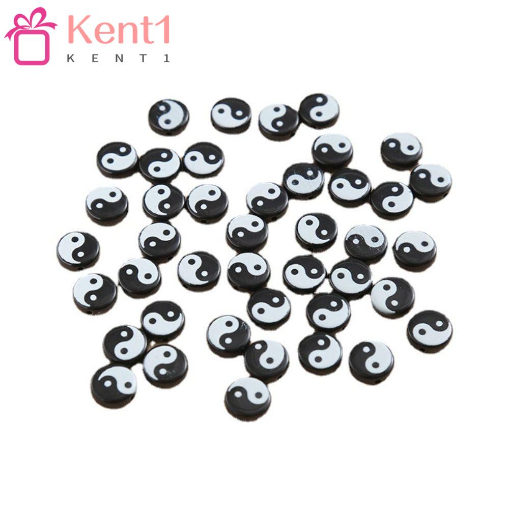 KENT1 Bộ 100 Hạt Xỏ Lỗ 10mm Bằng Đất Sét Dùng Để Làm Trang Sức DIY