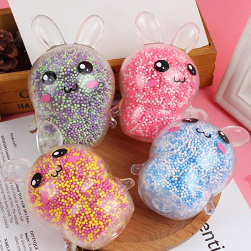 Đồ Chơi Mềm Dẻo Giảm Stress Hình Chú Thỏ 3D Phát Sáng Trong Bóng Tối Độc Đáo