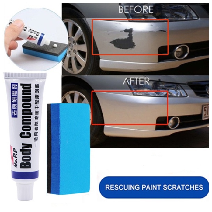Bodywork compound paste/repair kits and restorers for the repair of car body scratches and scuffs