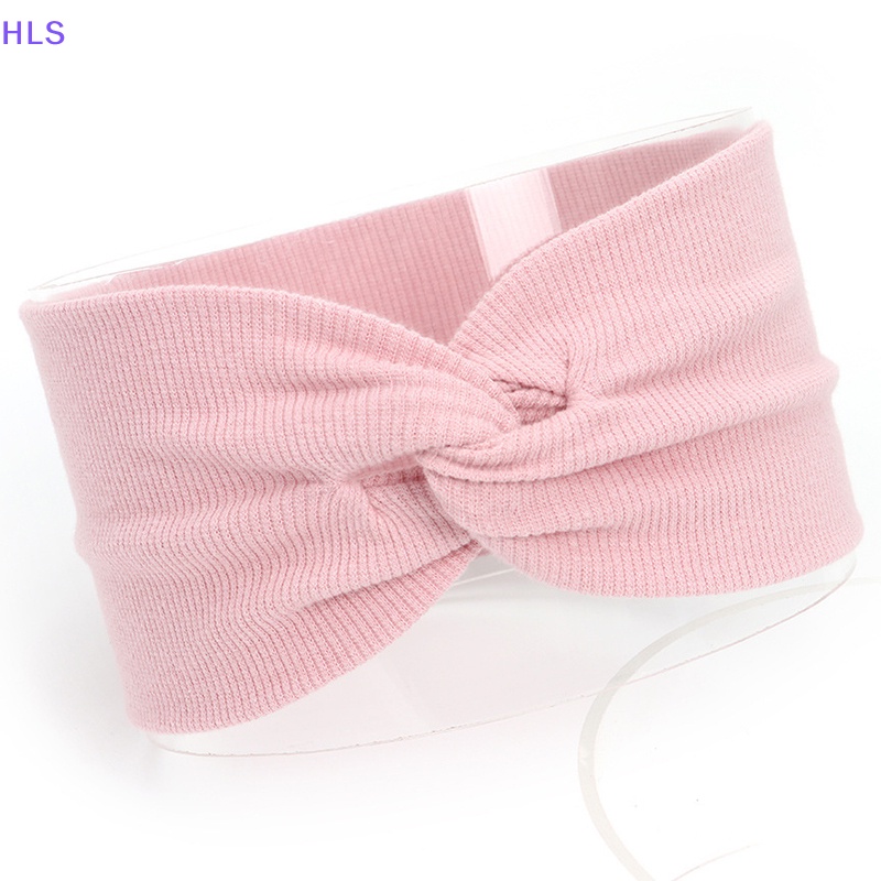 [HLS] Băng Đô Cotton Mềm Co Giãn Thắt Nút Màu Trơn Trang Điểm Rửa Mặt Trang Điểm Mùa Xuân Hè Cho Bé Gái