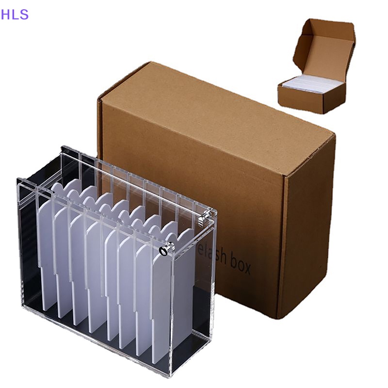 Hộp Đựng Lông Mi Giả 8 Tầng Bằng Acrylic Trong Suốt