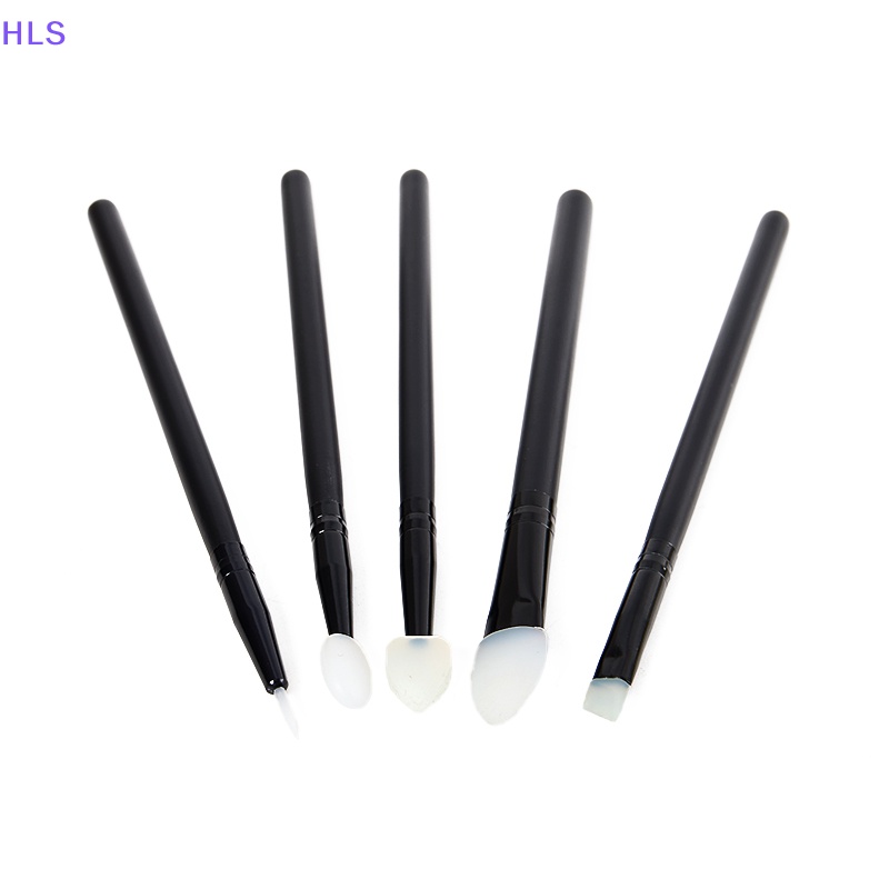 Set 5 Cọ Trang Điểm Mắt / Môi / Nền Chất Liệu Silicon Mềm