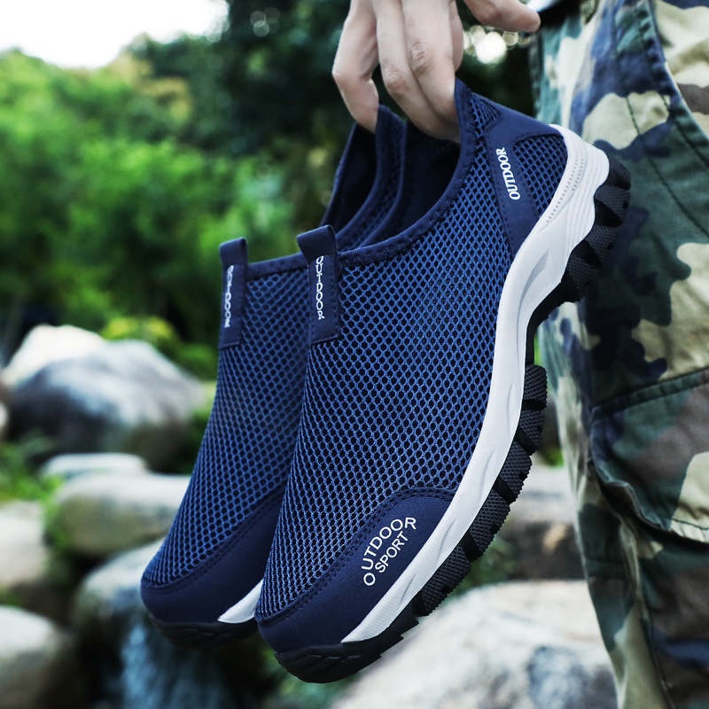 Giày Thể Thao Leo Núi Siêu Nhẹ Chống Trượt Chân Tiện Dụng Thời Trang Cho Nam Size 39-48Giày Đi Cắm Trại Thiết Kế Đơn Giản Tiện Dụng