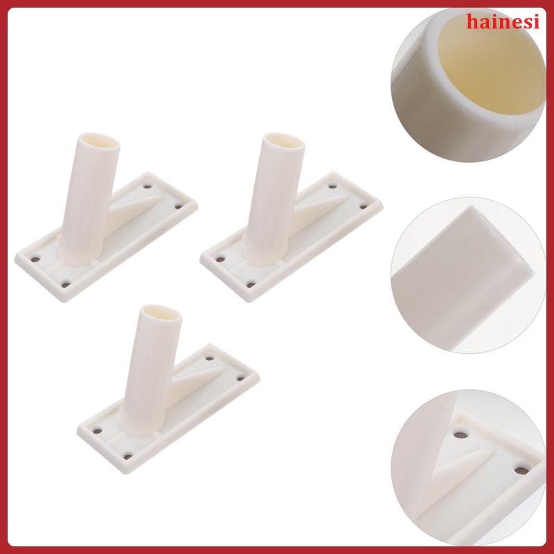 Bộ 3 Giá Đỡ Gắn Tường Hình Lá Cờ Màu Đỏ Bằng Kim Loại