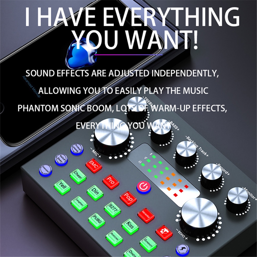 Thẻ Âm Thanh Phát Sóng Trực Tiếp USB V8S Cho Điện Thoại Di Động / Máy Tính