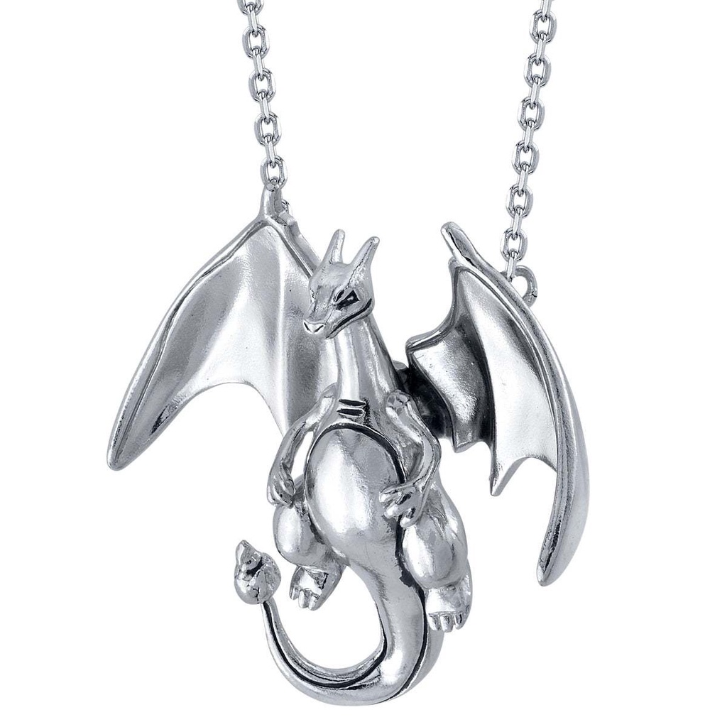Dây Chuyền Mạ Bạc Mặt Hình Trò Chơi Merchandise Pokémon Charizard Độc Đáo