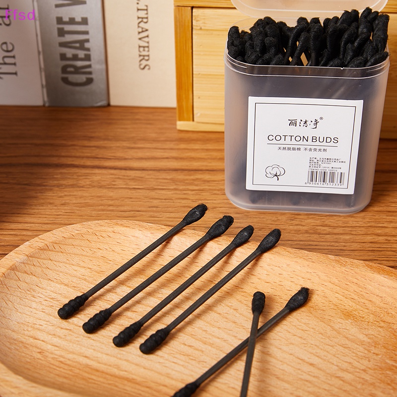 Set 100 Tăm Bông Cotton Hai Đầu Dùng Một Lần Trang Điểm Làm Đẹp