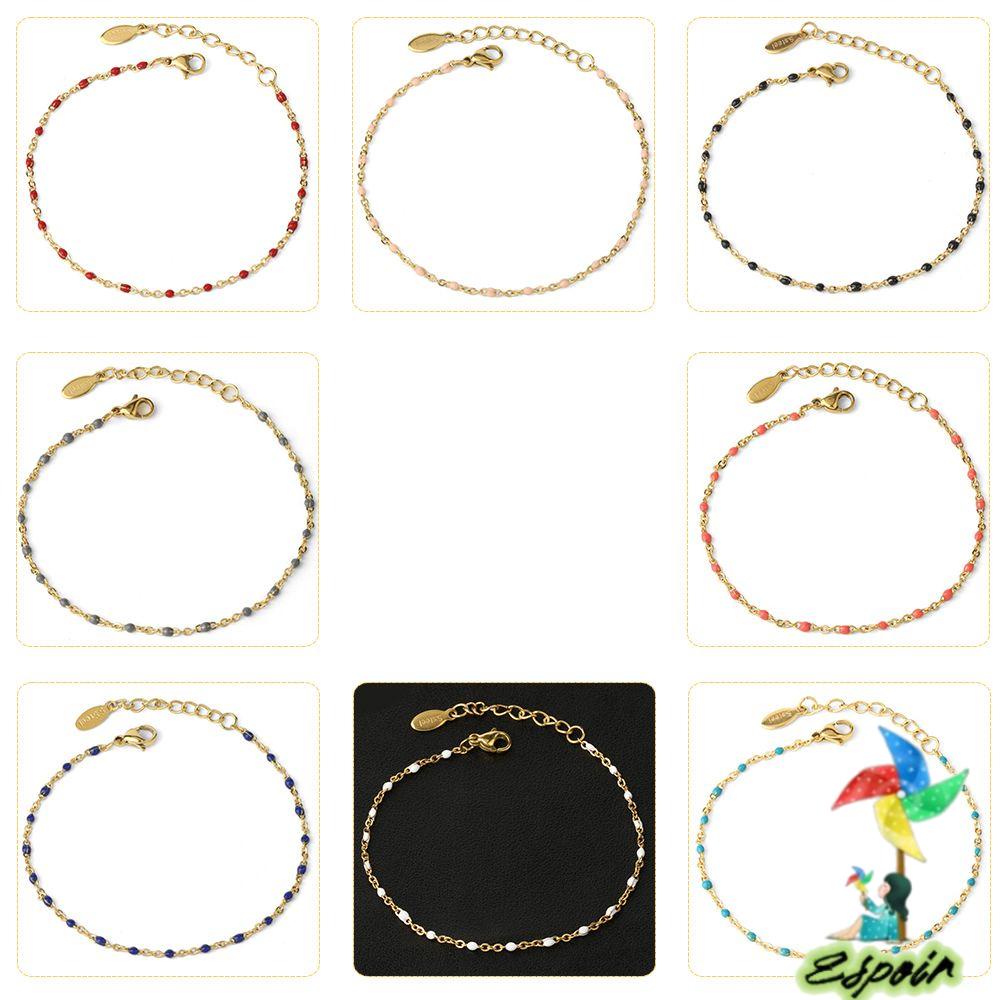 ESPO Vòng Tay Chuỗi Hạt Vệ Tinh Màu Vàng Dễ Thương Phong Cách Boho