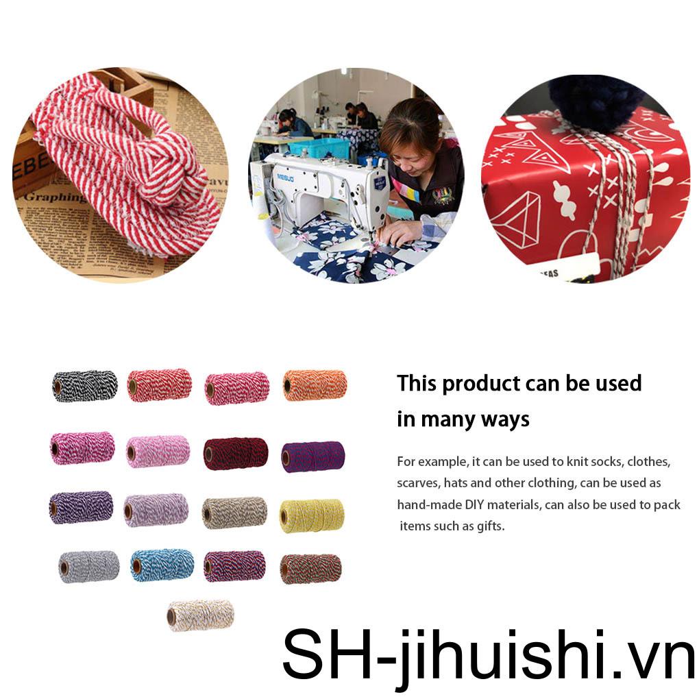 Cuộn Dây Cotton 2mm 100M Dùng Làm Đồ Thủ Công DIY