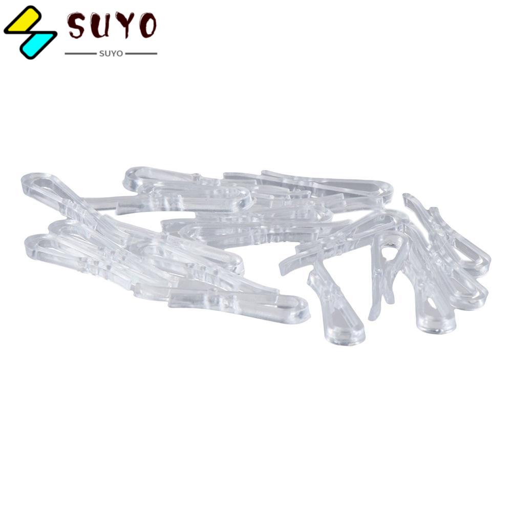 SUYO Set 600 Kẹp Quần Áo Hình Chữ U 1.50 &quot;/ 38mm Bằng Nhựa Trong Suốt