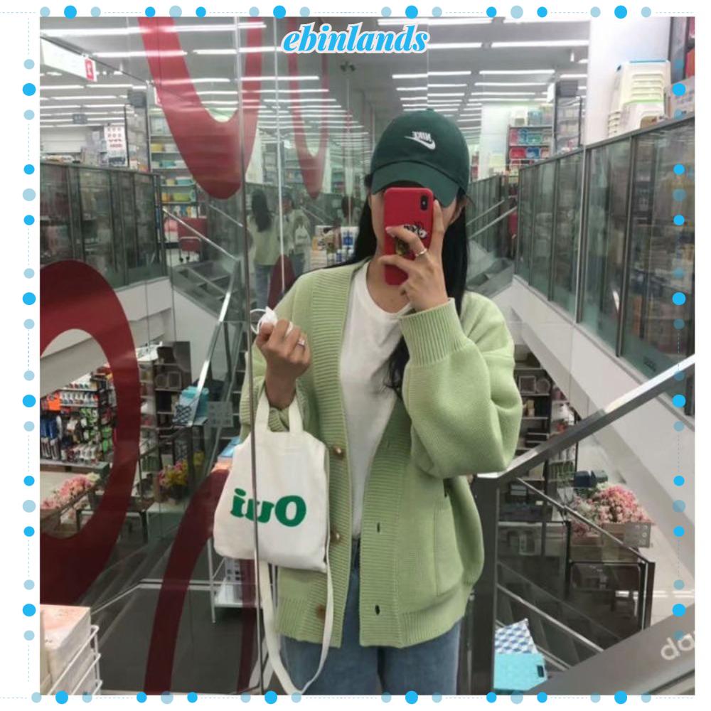 EBINLANDS Túi Xách Tay Bằng Vải Canvas Thiết Kế Nhỏ Gọn In Hình Mới Dành Cho