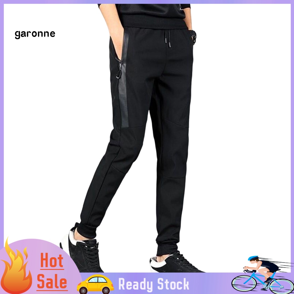 Quần Dài Lưng Thun Rút Dây Màu Trơn Thời Trang Mùa Xuân Cho Nam