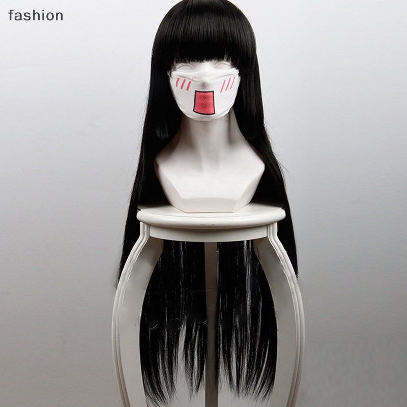 Anime nhân vật hoạt hình jabami yumeko đen dài thẳng tóc giả cosplay bên VN