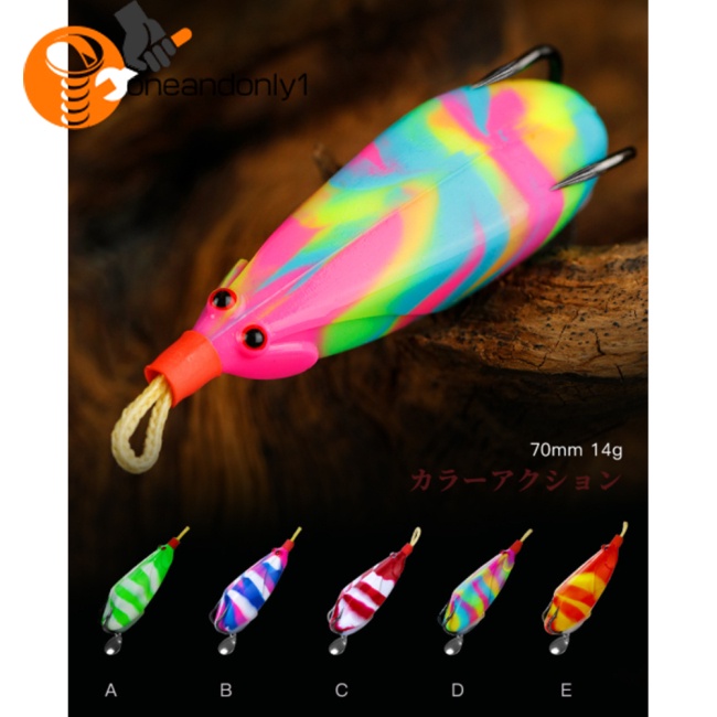 Mồi Giả Nhử Cá Hình Ếch 7Cm 14G Bằng Nhựa Kèm Móc Câu