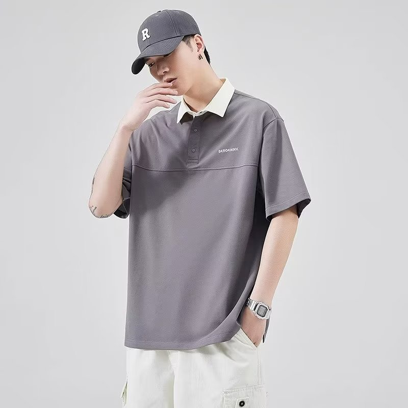 Áo Thun polo Mỏng Tay Lỡ Dáng Rộng Thời Trang Xuân Hè Cho Nam