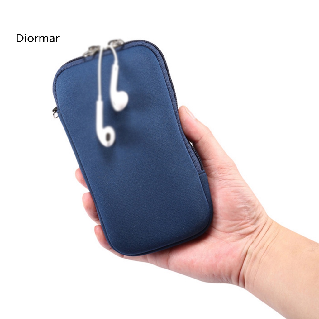 Túi Đựng Điện Thoại Di Động Chống Nước Chống Trầy Xước Có Khóa Kéo Đeo Cổ Tiện Dụng