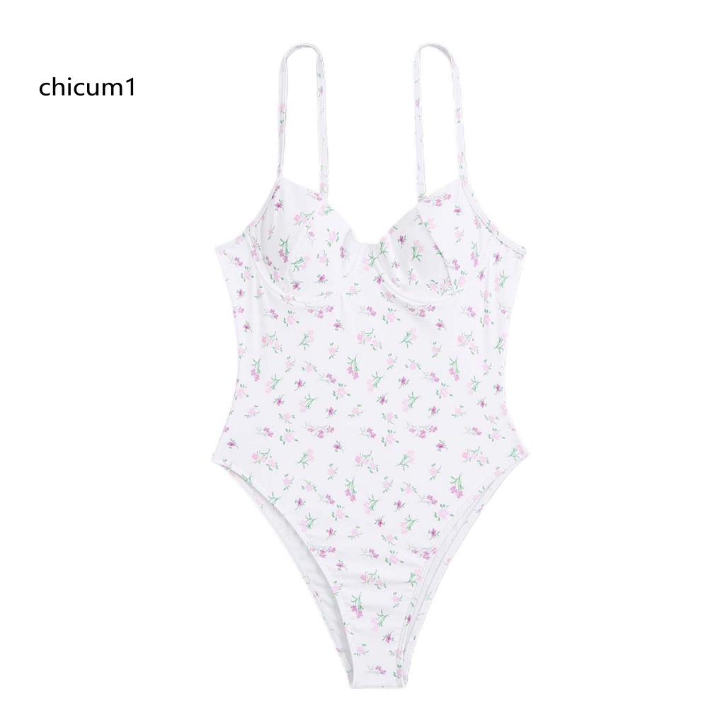 Đồ Bơi Một Mảnh Hở Lưng Họa Tiết Hoa Khô Thoáng Nhanh Cho Nữ