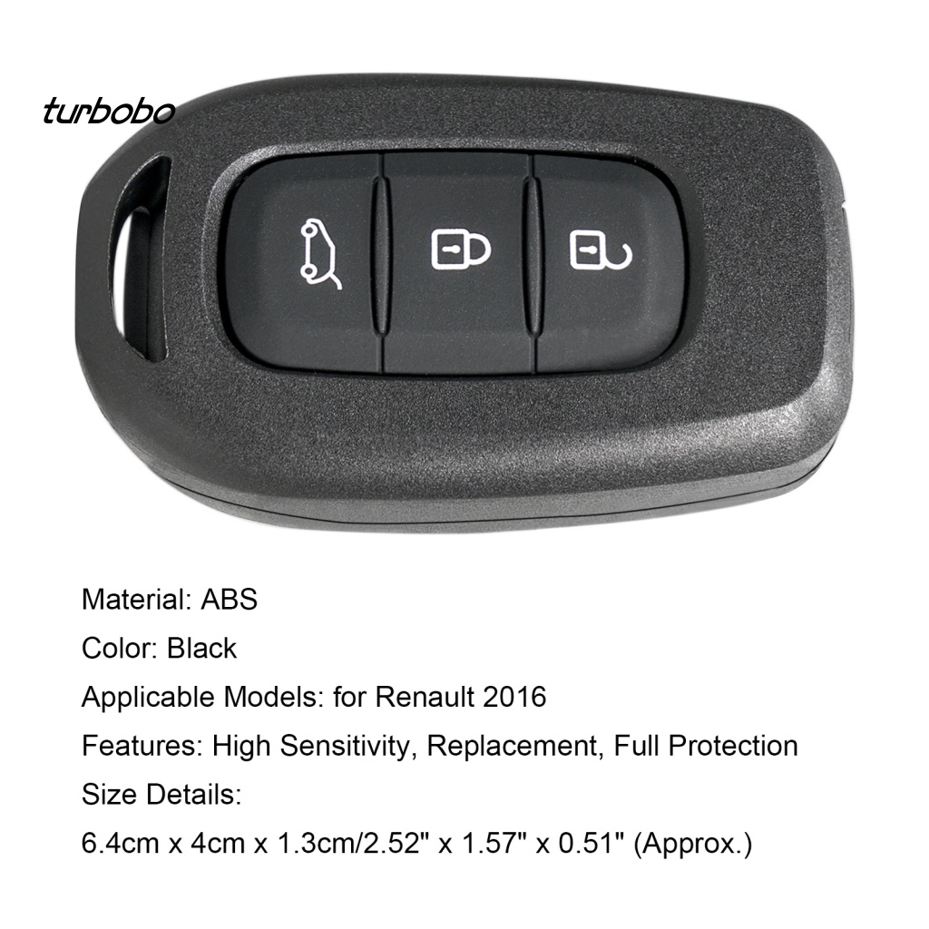 Vỏ Chìa Khóa Điều Khiển Từ Xa 3 Nút C133 Cho Renault 2016