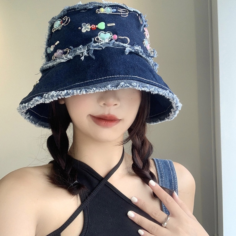 Youyo Y2K Mũ Bucket Che Nắng Mùa Hè Thoáng Khí Có Dây Điều Chỉnh Được Nhiều Màu Sắc