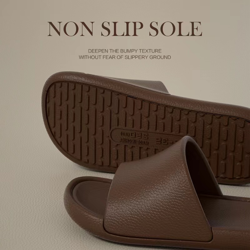 Dép Đi Trong Nhà Tắm Đế EVA Mềm Chống Trượt Thoải Mái Sang Trọng Cho Nam Nữ